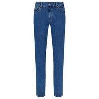 Regular-fit jeans in blue super-stretch denim, Hugo boss