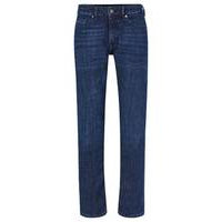 Slim-fit jeans in blue super-stretch denim, Hugo boss