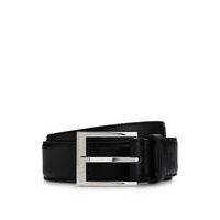 Italian-leather belt with logo buckle, Hugo boss