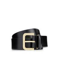 Italian-leather belt with engraved pin buckle, Hugo boss