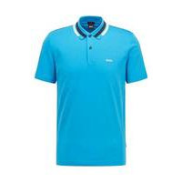 Interlock-cotton slim-fit polo shirt with printed logo, Hugo boss