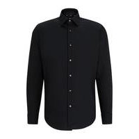 Regular-fit shirt in easy-iron stretch-cotton poplin, Hugo boss