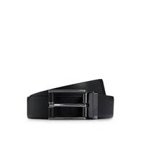 Reversible belt in smooth and structured Italian leather, Hugo boss