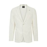 Slim-fit jacket in a double-faced linen blend, Hugo boss