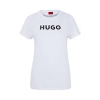 Slim-fit logo T-shirt in cotton jersey, Hugo boss