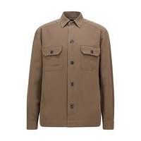 Relaxed-fit overshirt in Italian twill, Hugo boss