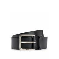 Italian-leather belt with antique-effect hardware, Hugo boss