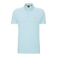 Oxford-cotton polo shirt with logo badge, Hugo boss