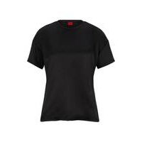 Crew-neck top in mixed materials, Hugo boss