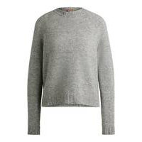 Crew-neck sweater in stretch fabric, Hugo boss