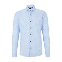 Casual-fit shirt in washed cotton fil-coupé, Hugo boss