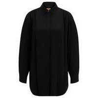 Long-length relaxed-fit blouse with concealed closure, Hugo boss