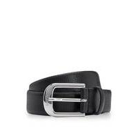 Italian-leather belt with logo buckle, Hugo boss