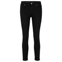 Extra-slim-fit jeans in black comfort-stretch denim, Hugo boss