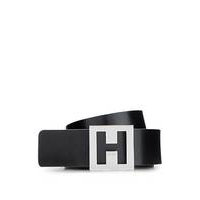 Reversible belt in Italian leather with signature buckle, Hugo boss