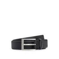 Nappa-leather belt with branded buckle, Hugo boss