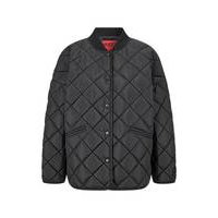 Relaxed-fit padded jacket with logo badge, Hugo boss