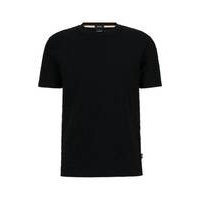 Monogram-pattern T-shirt in cotton jacquard, Hugo boss