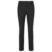 Slim-fit trousers in stretch fabric with slit hems, Hugo boss