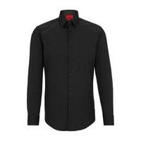 Slim-fit shirt in cotton-blend poplin, Hugo boss