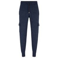 Regular-fit tracksuit bottoms in cotton and virgin wool, Hugo boss
