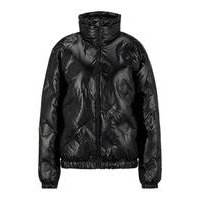 Glossy relaxed-fit padded jacket with stacked logos, Hugo boss