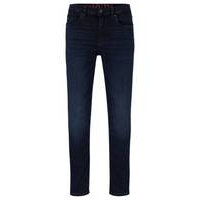 Extra-slim-fit jeans in blue-black stretch denim, Hugo boss