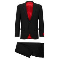 Slim-fit suit in a performance-stretch wool blend, Hugo boss