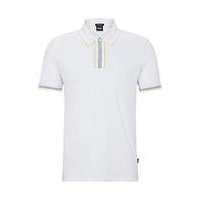 Interlock-cotton polo shirt with contrast tipping, Hugo boss