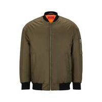 Oversized-fit bomber jacket with zipped sleeve pocket, Hugo boss