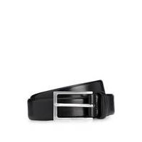 Italian-leather belt with logo-engraved buckle, Hugo boss