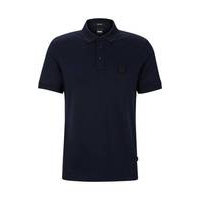 Cotton-jersey polo shirt with logo badge, Hugo boss