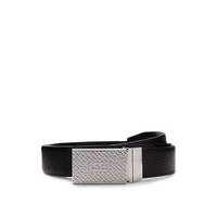 Reversible Italian-leather belt with pin and plaque buckles, Hugo boss
