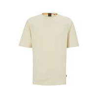 Relaxed-fit cotton-blend T-shirt with waffle structure, Hugo boss