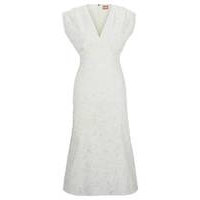 Cotton-lace regular-fit dress, Hugo boss