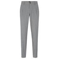 Slim-fit trousers in a patterned stretch-cotton blend, Hugo boss