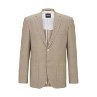 Regular-fit jacket in micro-patterned cloth, Hugo boss