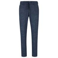 Slim-fit trousers in melange stretch jersey, Hugo boss