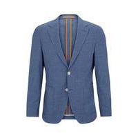 Slim-fit jacket in a micro-patterned wool blend, Hugo boss