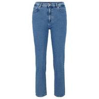 Regular-fit high-rise jeans in stretch denim, Hugo boss