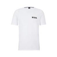 Cotton-jersey T-shirt with tennis ball logo, Hugo boss