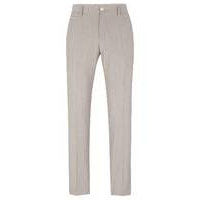 Micro-pattern formal trousers in a cotton blend, Hugo boss