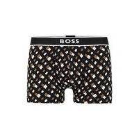 Regular-rise trunks in stretch cotton with seasonal print, Hugo boss