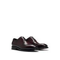 Burnished-leather Derby shoes with leather lining, Hugo boss
