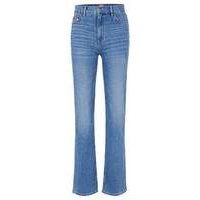 High-waisted jeans in blue comfort-stretch denim, Hugo boss