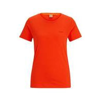 Organic-cotton slim-fit T-shirt with tonal logo, Hugo boss
