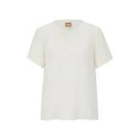 Responsible short-sleeved top with ribbed trims, Hugo boss