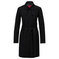Stretch-cotton trench coat with double-breasted closure, Hugo boss