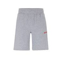 Stretch-cotton jersey loungewear shorts with red logo details, Hugo boss