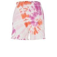 Cotton terry shorts with tie-dye motif, Hugo boss